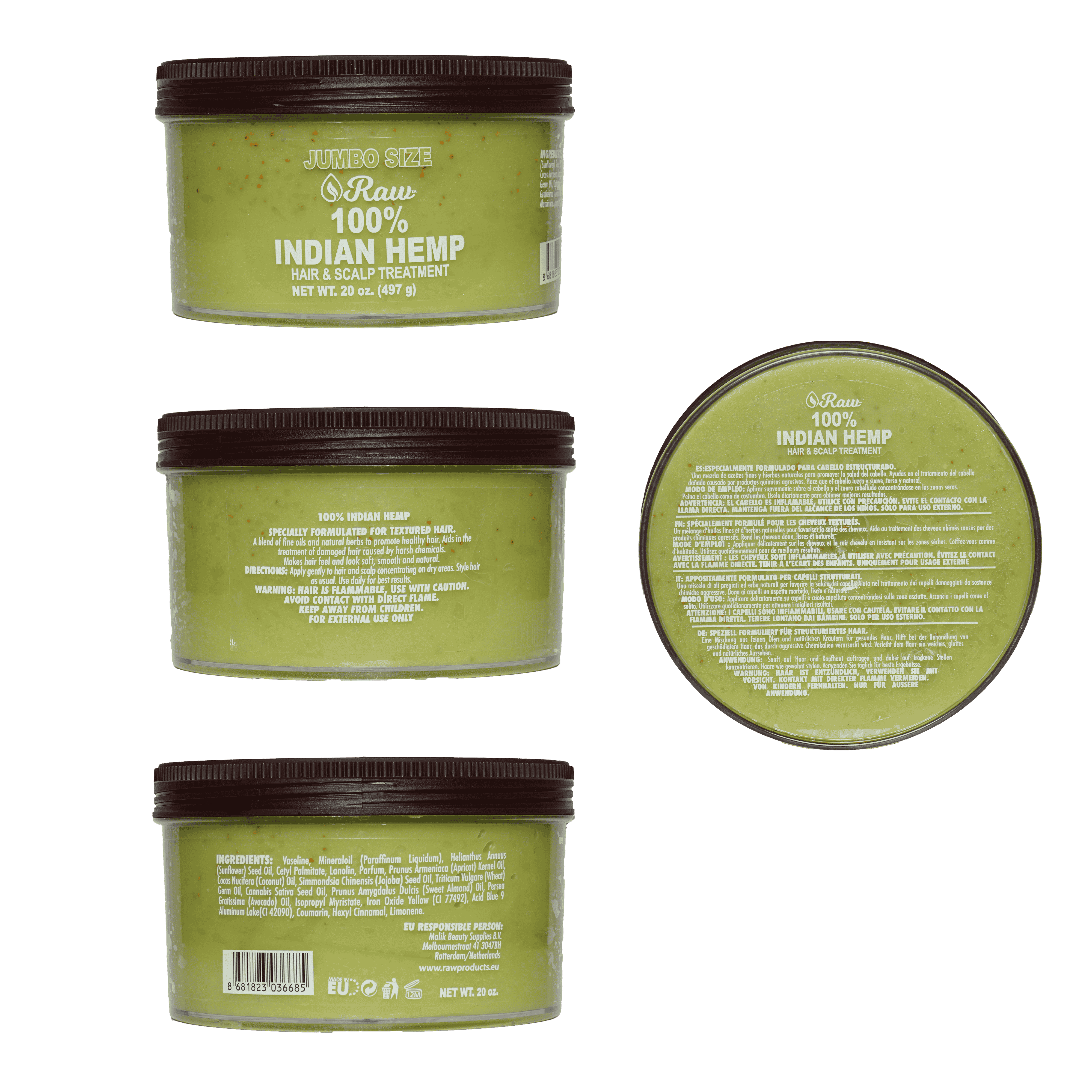 Raw 100% Indian Hemp Hair & Sclap Treatment 20 oz