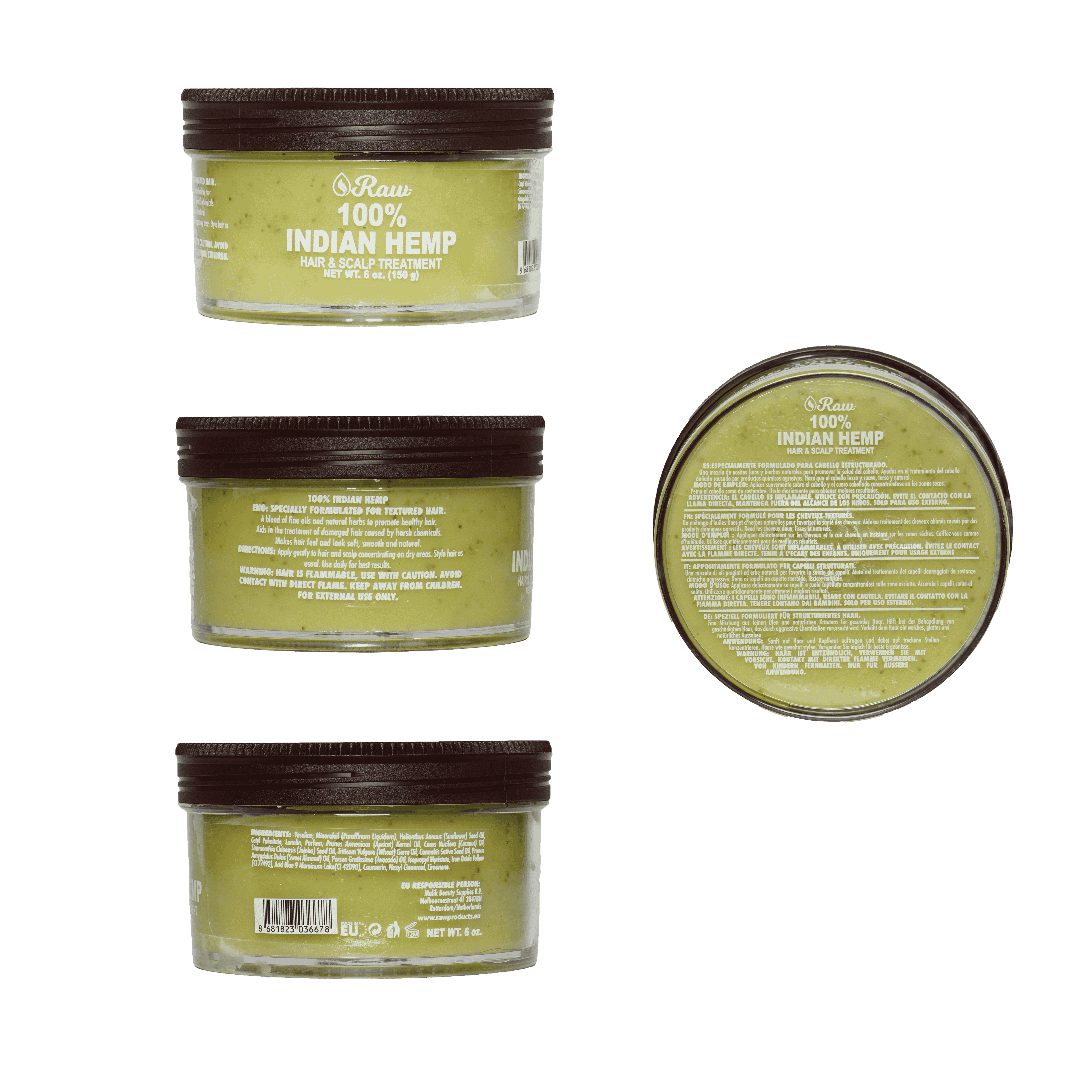 Raw 100% Indian Hemp Hair & Sclap Treatment 6 oz